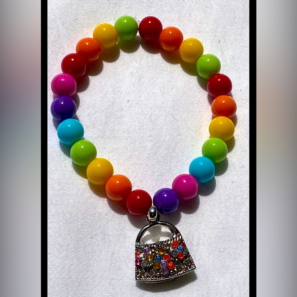 Rainbow Bracelet with charm